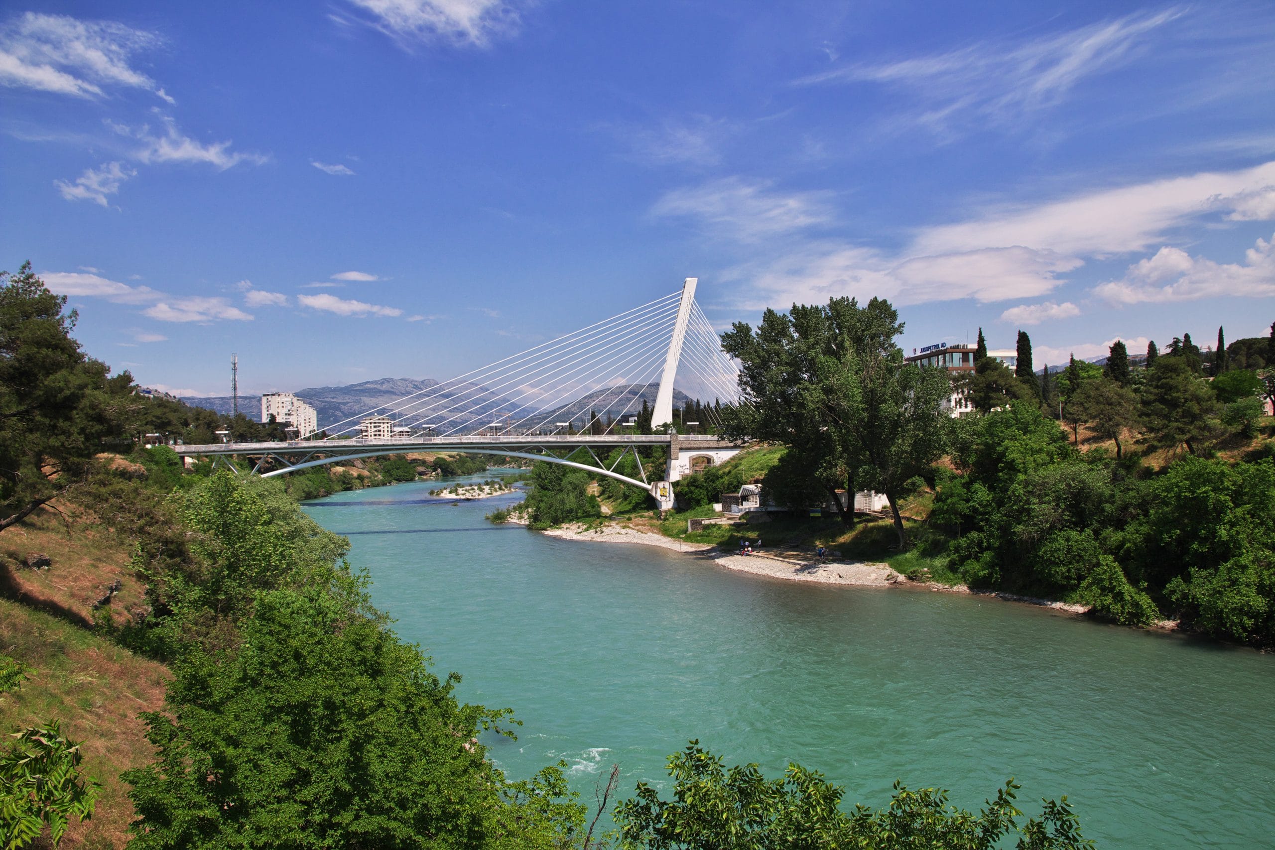 The bridge in Podgorica city, Montenegro